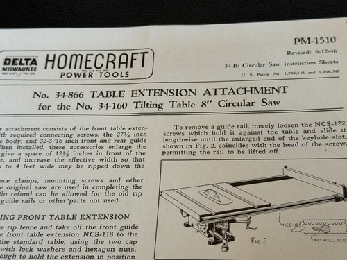 Delta table saw extension - delta,